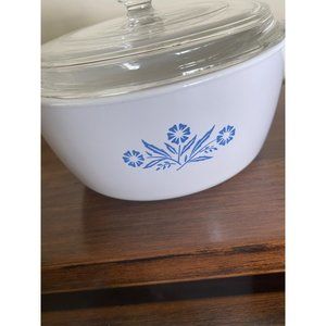 Vintage Corning  P-81-B Blue Cornflower Pan & LID